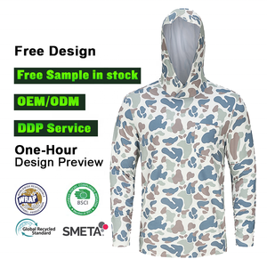 OEM ODM 오리 카모 빠른 건조 수분 위킹 태양 보호 UV 남성용 야외 성능 낚시 셔츠 낚시 까마귀 - Product Image 3