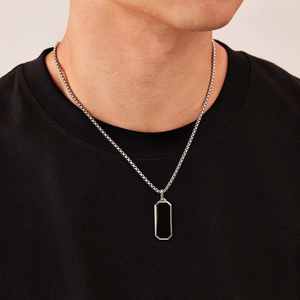 Collar con Colgante de Mariposa de Acero Inoxidable Hipoalergénico para Hombre, Regalo de Aniversario, con Piedra de Nacimiento de Julio, Cadena de Eslabones Larga y Moderna - Product Image 6