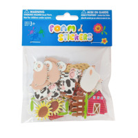 Autocollants en mousse personnalisés sur le thème de la ferme (Vache, Cheval, Cochon, Poulet, Mouton, Tournesol, Chèvre, Clôture, Maison) pour les rassemblements et fêtes