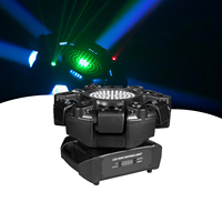 Projecteur compact à six bras Bee Eye avec laser intégré, stroboscope et bande latérale RGB, large plage de tension, DMX, programmation automatique pour événements et clubs