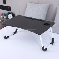 Support de tablette pliable moderne en MDF, table de lit portable réglable en bois, multifonctionnel pour dortoir, maison, bureau, école