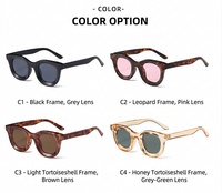 Lunettes de soleil rondes surdimensionnées vintage, style rétro, monture épaisse œil de chat, protection UV400, en acétate, mode européenne, personnalisables avec logo, vente en gros OEM