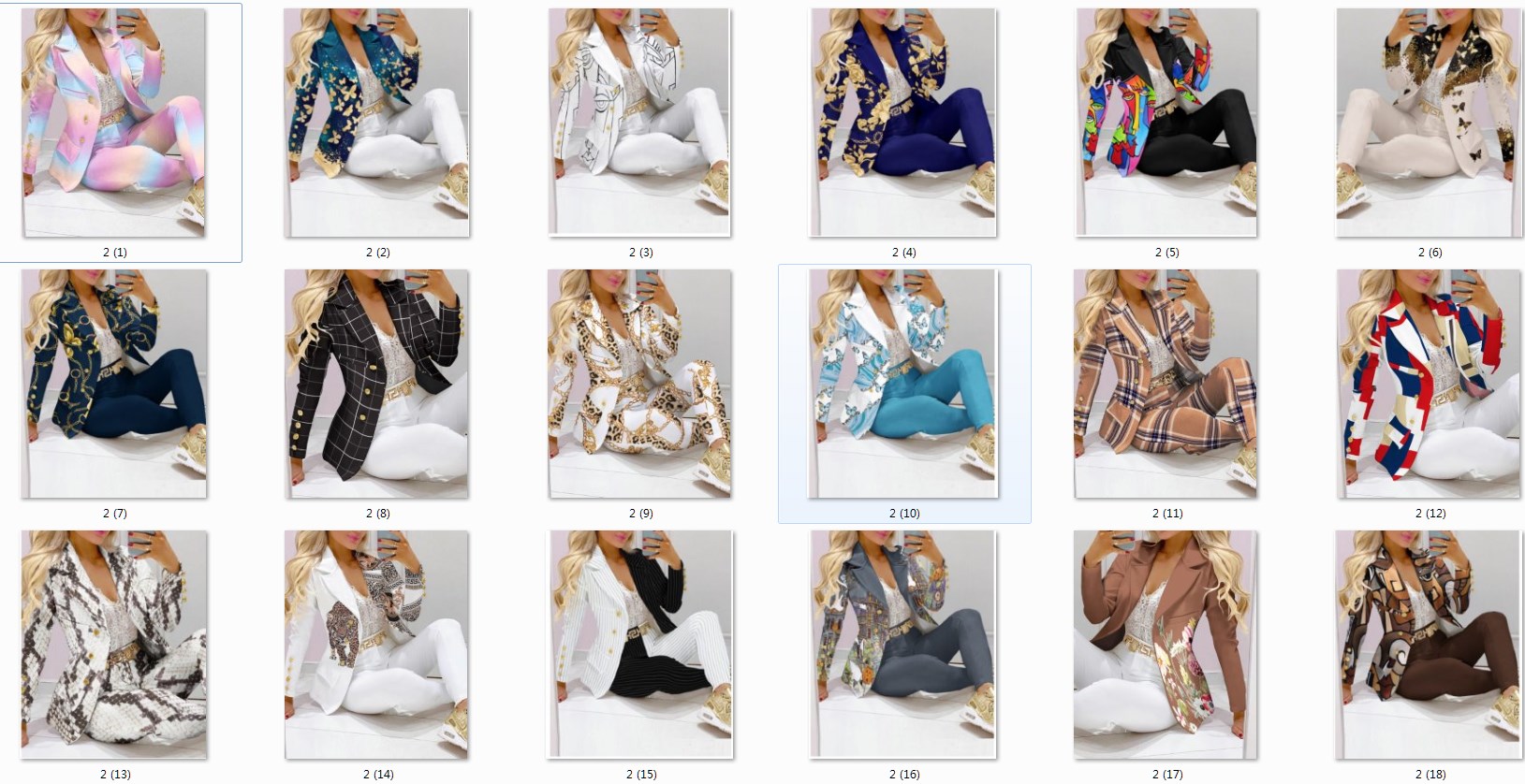 Y220286 Fall Winter women's clothing ladies suits two piece set fashion casual women's suits blazer trouser women's sets