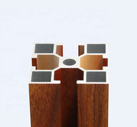Profil en aluminium de grain en bois de la norme nationale 4040L profil matériel en aluminium d'étagère de support de fleur