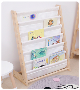 Estantería de lona de madera personalizada para niños, almacenamiento artesanal de imagen, cartón, libro, revistas, estilo conciso, juguetes para bebés, gran oferta - Product Image 4