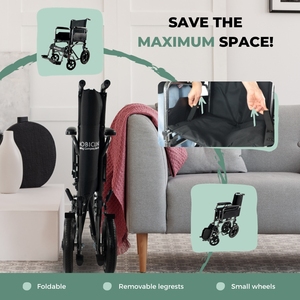Excelente Oferta Silla de Ruedas Trasera Pequeña Española Aluminio Gris Para Exportación Mayorista - Product Image 5