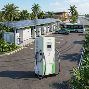 Maßgefertigte 60kW 120kW 180kW DC Schnell-EV-Ladestation CCS2/<span class=keywords><strong>GBT</strong></span>/Typ2 V2G Bidirektionale Ladestation IP55 Solarenergiespeicher - Product Image 1