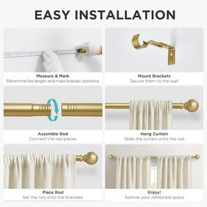 Accessoires de rideaux en métal élégants en forme de boule YIJIALE, quincaillerie pour fenêtres pour rails et poteaux, couleurs et tailles personnalisées - Product Image 2