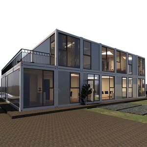 Maison conteneur modulaire personnalisée, design rectangulaire moderne, solution hôtelière, structure en acier léger pour usage hôtelier - Product Image 1
