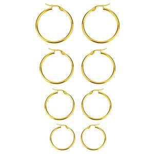 ชุดเครื่องประดับแอฟริกันปี 2021 ชุดต่างหูห่วงหลายขนาด ชุบเงิน สแตนเลสสตีล ต่างหูมินิมอลสำหรับผู้หญิง - Product Image 3