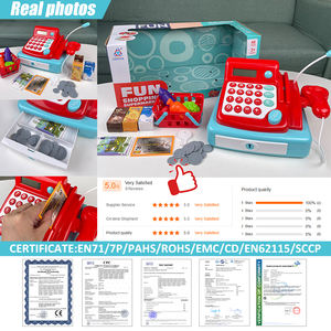 Juego de simulación para niños, casa electrónica, supermercado, juguetes, sistema de máquina, <span class=keywords><strong>caja</strong></span> <span class=keywords><strong>registradora</strong></span> de juguete - Product Image 5