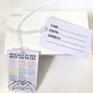 Custom Shape and Printing Hard Plastic Airline Luggage Tag PVC Suitcase Tags Plastic Crafts Product with Angel Style