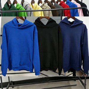 Sudadera con Capucha Oversize de Algodón Teñido Liso Premium, Antienvejecimiento, Gruesa para Invierno, con Bolsillos, Ecológica - Product Image 5