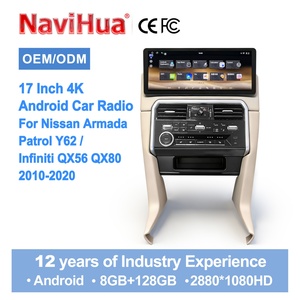 17" 4K Screen Multimedia Android Car Radio for Infiniti QX56 QX80 for Nissan Armada Patrol Y62 <b>Auto</b> Head Unit 2026 Latest Design - Product Image 5