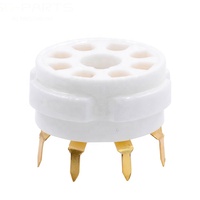 Conector de enchufe de tubo de cerámica octal dorado de 8 pines para montaje en PCB KT88 EL34 6L6 6550 6SL7 6SN7