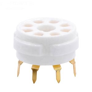 Connecteur de prise de tube en céramique octal doré à 8 broches pour <span class=keywords><strong>KT88</strong></span> <span class=keywords><strong>EL34</strong></span> 6L6 6550 6SL7 6SN7 PCB Mount - Product Image 6