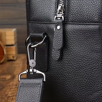 Sac de voyage pour ordinateur portable en cuir de vachette véritable noir grainé, personnalisable avec logo de marque, mallette pour ordinateur portable, sac de sport