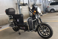 Scooter électrique pour adultes avec frein à disque avant et moyeu arrière et 4 amortisseurs arrière à ressorts, vélo électrique de ville pour le transport de charges