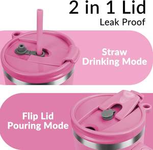 Taza de Aventura Personalizable con Logotipo, Taza de Viaje de Acero Inoxidable de Doble Pared y Aislada de 40 oz con Asa y Pajita - Product Image 5