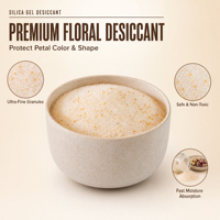 SHUOYUAN Gel de silice 0,3-0,8 mm (pureté 98%) pour la séchage des fleurs préservées et éternelles
