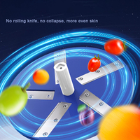 Automatische USB-opgeladen oplaadbare plastic draagbare huishoudelijke fruit- en groenteschiller met premium roestvrijstalen messen, eenvoudig schoon te maken