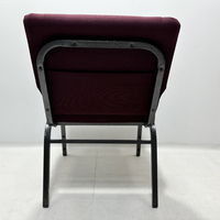 Vente d'usine de chaise rembourrée bon marché empilable avec poche arrière pour chaire conception de chaise de siège d'église de prière musulmane