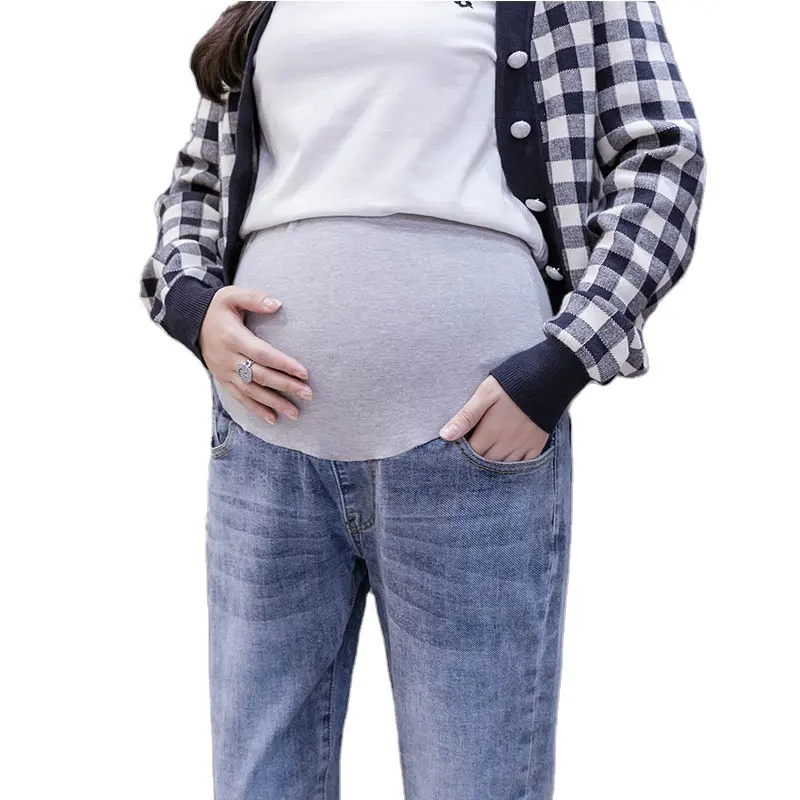 DiZNEW jeans de maternité personnalisés pour femmes enceintes denim confortable vente en gros de pantalons urbains jeans de maternité lavés