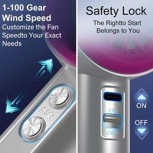 Vente en gros Chine : Ventilateur portable haute vitesse GS1 avec écran LCD, mini USB 4000 mAh, offre spéciale - Product Image 3