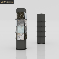 Échantillon de carrelage rotatif moderne à cinq faces avec vue à 360 degrés pour salle d'exposition