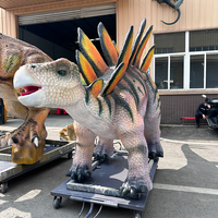 Modèle de dinosaure animatronique réaliste grandeur nature en métal pour une utilisation en intérieur/extérieur dans les centres commerciaux et les parcs d'aventure