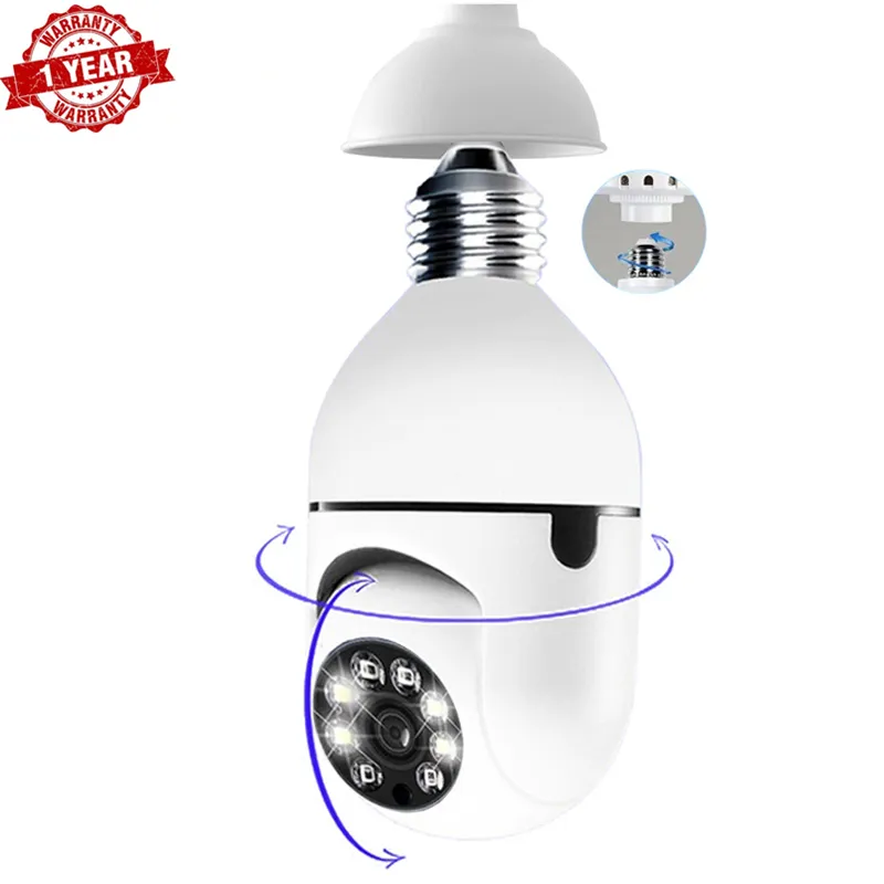 1080P Home Security Camera System Wireless Bulb Surveillance Camera Night Vision 4x Digital Zoom Video Indoor Security Monitor