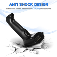 Escáner de Código de Barras 2D Resistente con Bluetooth en Existencia, Compatible con Escaneo de Pantalla, Lector de Códigos QR Inalámbrico con Tiempo de Espera Súper Largo de 2600 mAh