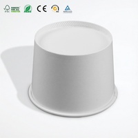 Gobelets et bols en papier compostables écologiques, revêtement biodégradable, logo personnalisé imprimé, plusieurs options de taille, pour nouilles et aliments