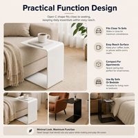 Table d'appoint en métal en forme de C, style moderne et minimaliste, pour salon et petits espaces, vente en gros OEM