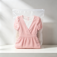 Sacs d'emballage pour chaussettes en CPE recyclables, auto-scellants, avec logo imprimé, MOQ 500, sacs en plastique transparent à fermeture éclair, sacs en polyéthylène givré à fermeture éclair
