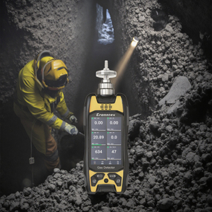 เครื่องตรวจจับก๊าซแบบพกพา 6 in 1 ตรวจจับแบบเรียลไทม์สำหรับ LEL O2 CO H2S CO2 NH3 เครื่องตรวจสอบคุณภาพอากาศระดับอุตสาหกรรม - Product Image 4