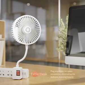 Mini xách tay nhà bếp phòng tắm fan hâm mộ phong cách mới Plug-in mạnh mẽ Ống linh hoạt dễ dàng cài đặt hộp có thể gập lại nguồn pin - Product Image 6