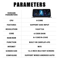 Radio para Auto Android 13 de 12.3 Pulgadas para BMW Serie 5 F07 GT 2011-2017, Navegación GPS, Estéreo, Reproductor Multimedia de Video