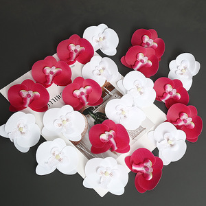 <strong>Film</strong> Processed Moth Orchid Flower Head 8cm Single Bloom Plastic Material for Wedding Hotel Home Photography Decoration - Product Image 4