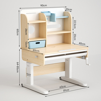 Bureau d'étude pour enfants en bois ergonomique inclinable et réglable en hauteur, design moderne, pour chambre et salon