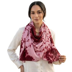 Wholesale Custom Tie Dye Long Lightweight Breathable Viscose Women Shawl All Season Daily Wear Scarf <b>Wrap</b> Bulk - Product Image 1