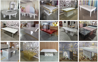 Arche de toile de fond en PVC pour fête de mariage avec éclairage LED, personnalisable, blanche, pour la décoration