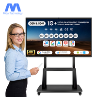 Pizarra Interactiva Inteligente MIDA con IA para Reuniones y Enseñanza, Pantalla Plana LCD 4K EDLA con IA, Cámara de Seguimiento IA Integrada de 48MP