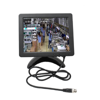 Moniteur CCTV LED DC12V 8 pouces, écran LCD couleur pour voiture, petit écran, montage mural, bureau, avec connecteur VGA BNC AV
