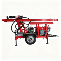 Foreuse mobile hydraulique sur remorque avec pompe à boue, profondeur max. 120 m, moteur de boîte de vitesses et roulement – Facile à utiliser