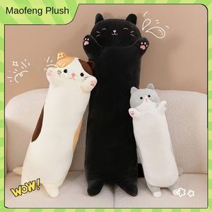 Lungo più grasso ragazza gatto cuscino ricamato piumino giocattolo per pigro che dorme peluche abbraccio bambola gatto - Product Image 3