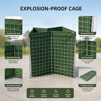 Cage en fil métallique ventilée et anti-explosion, maille galvanisée, taille personnalisée, sécurité de la construction, acier durable, usage intensif, longue durée de vie, travaux sur le terrain