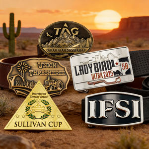 Fibbia Personalizzata per Cintura Western Ruger, Produzione Diretta, Senza MOQ, Logo in Acciaio Inossidabile - Product Image 1