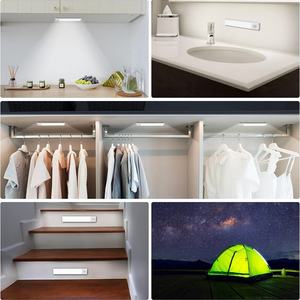Lampes sous-armoires à détecteur de mouvement 40 LED, rechargeables par USB, à piles, sans fil, magnétiques, à intensité variable - Product Image 6