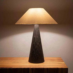 Japanese Minimalist Wooden Table Lamp E27 LED Geometric Solid Design Warm <b>Light</b> For Bedroom Nordic Style <b>Decor</b> - Product Image 3